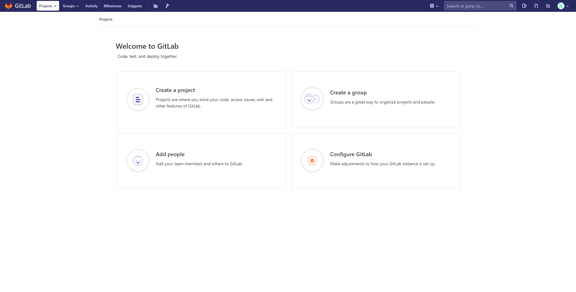 gitlab welcome page #incenter